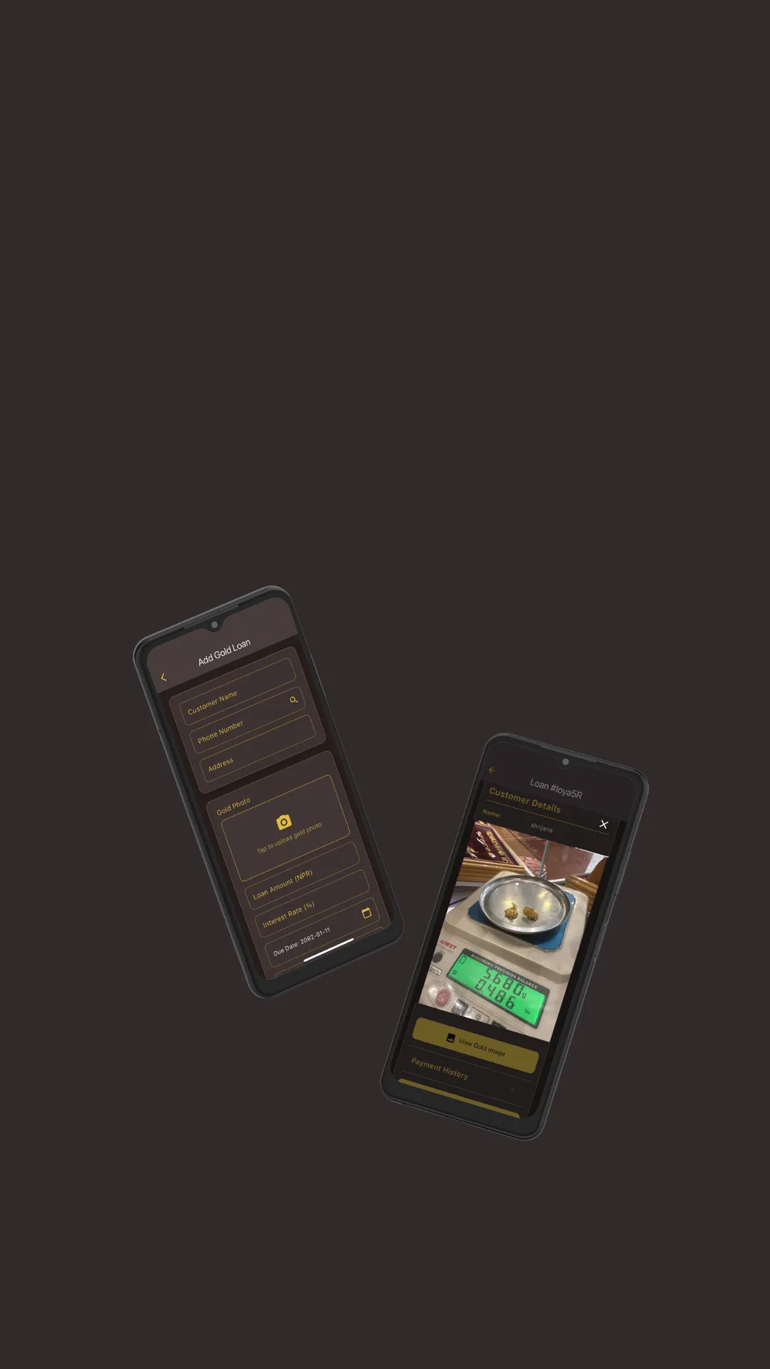 Gold Shop Admin mobile background