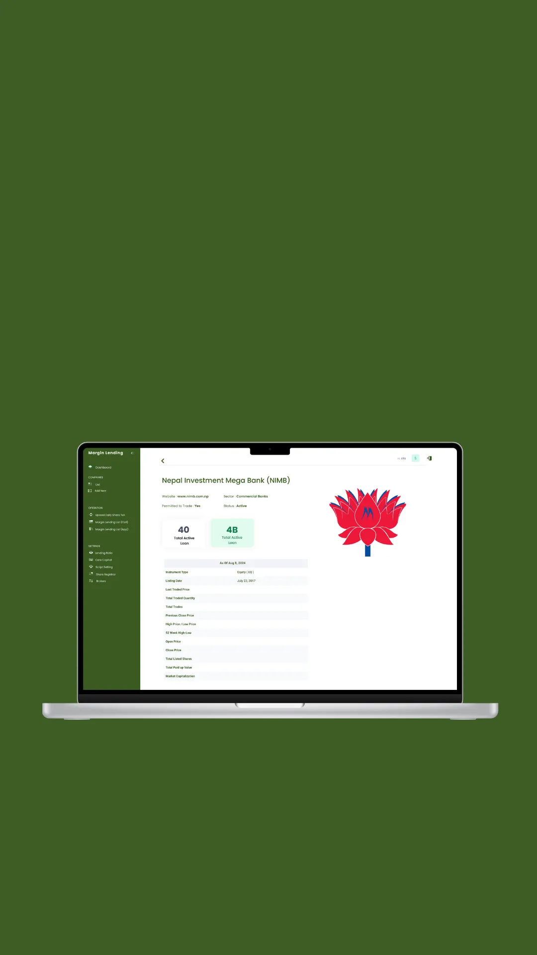 Margin Lending mobile background