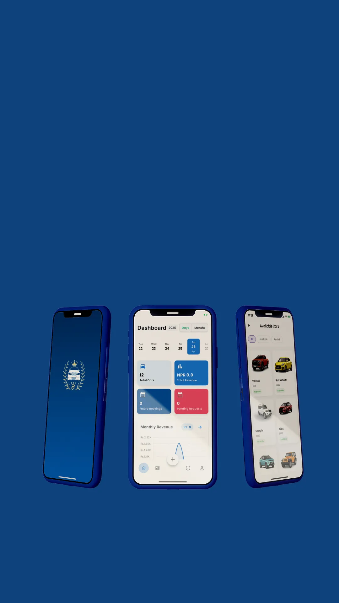 Car Rental Admin mobile background
