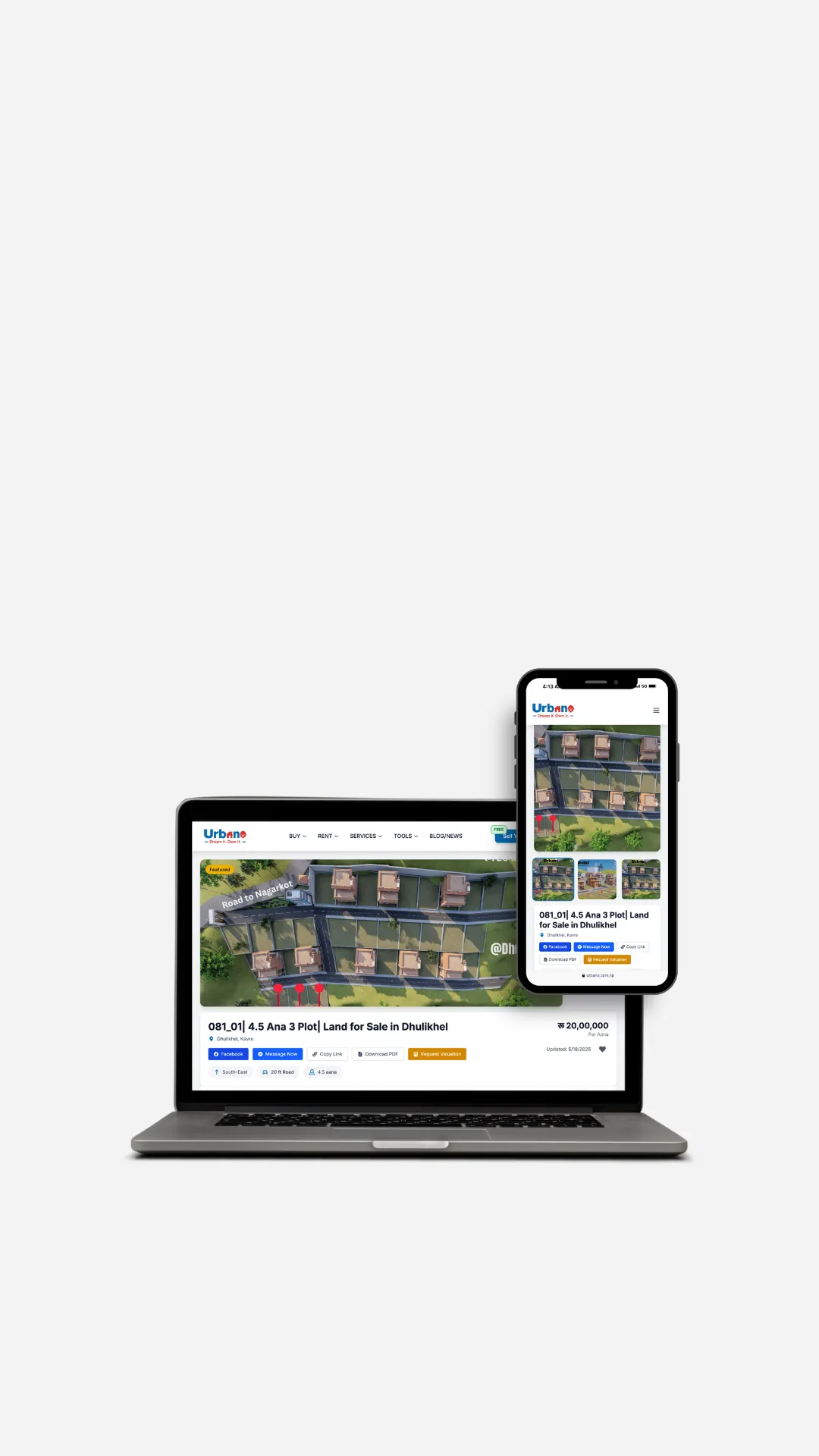 Urbano Real Estate mobile background